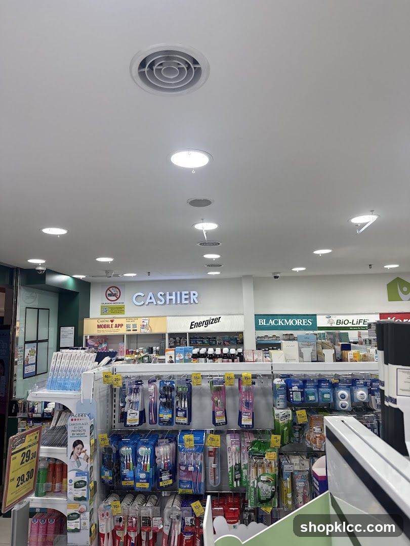 Pharmacy Interior with Cashier and Products