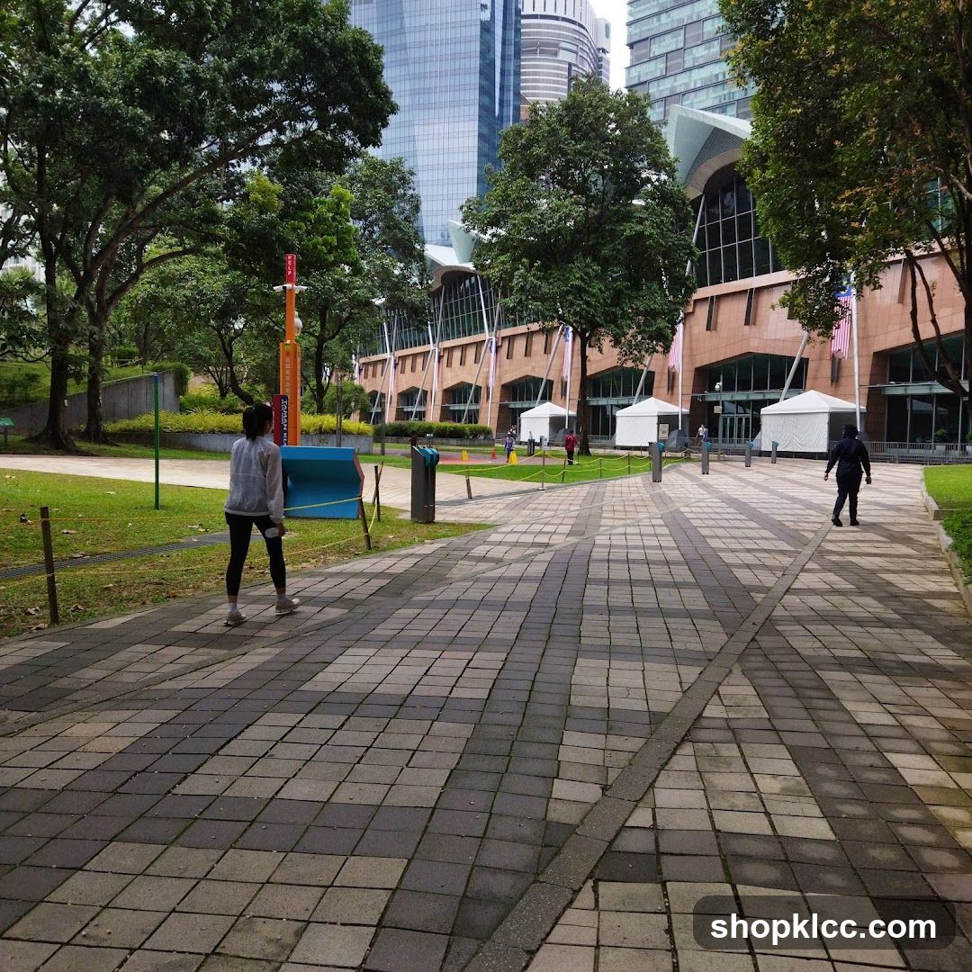 Park Pathway with Building in Background