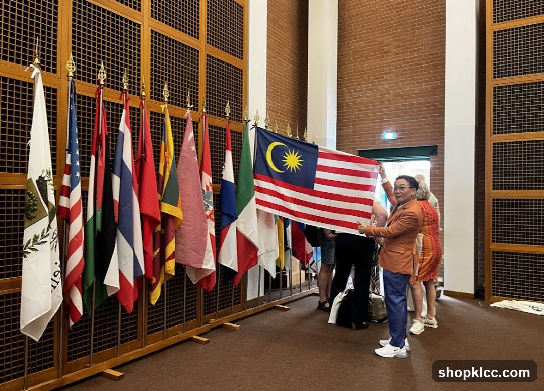 People Holding Malaysian Flag Among Other National Flags