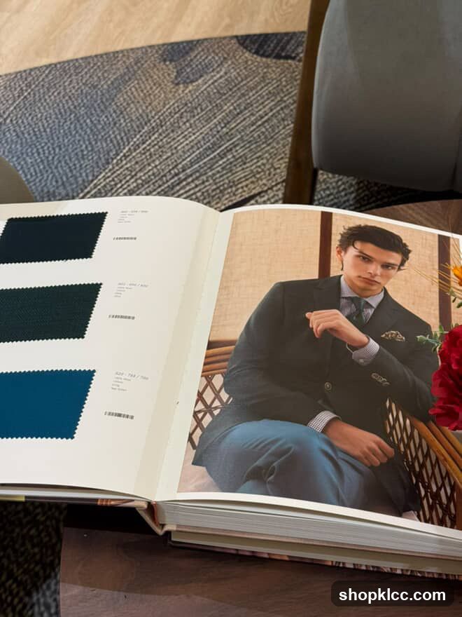 Fabric Swatches and Model Photo
