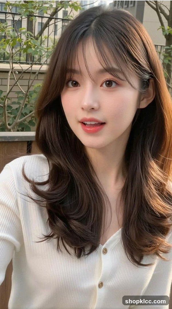 Young Woman with Long Brown Hair