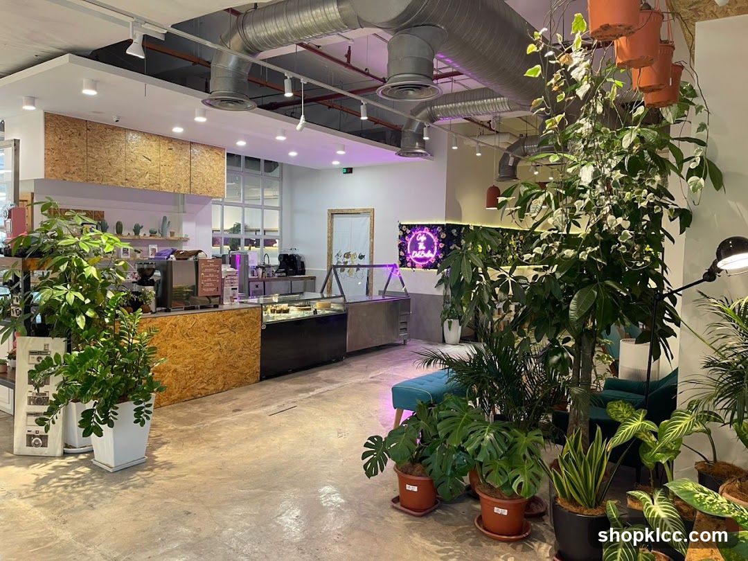 Cafe Interior with Plants