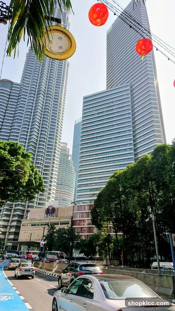 City Street with Skyscrapers and Traffic