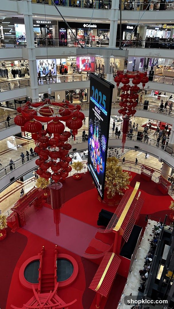 Mall Interior with Lunar New Year Decorations
