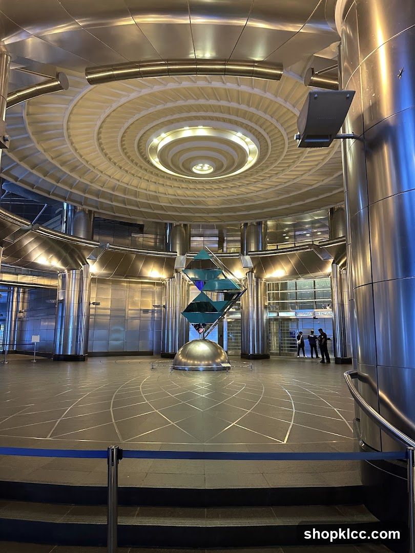 Modern Lobby with Sculpture