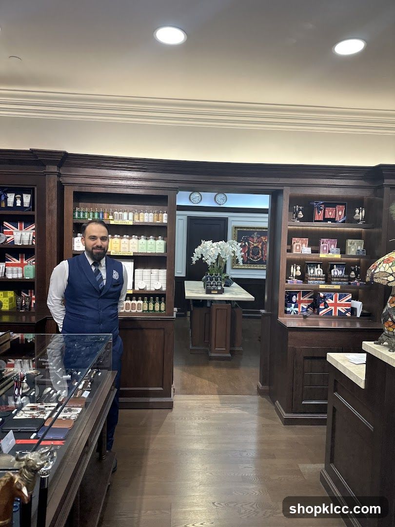 Man in a suit standing in a store