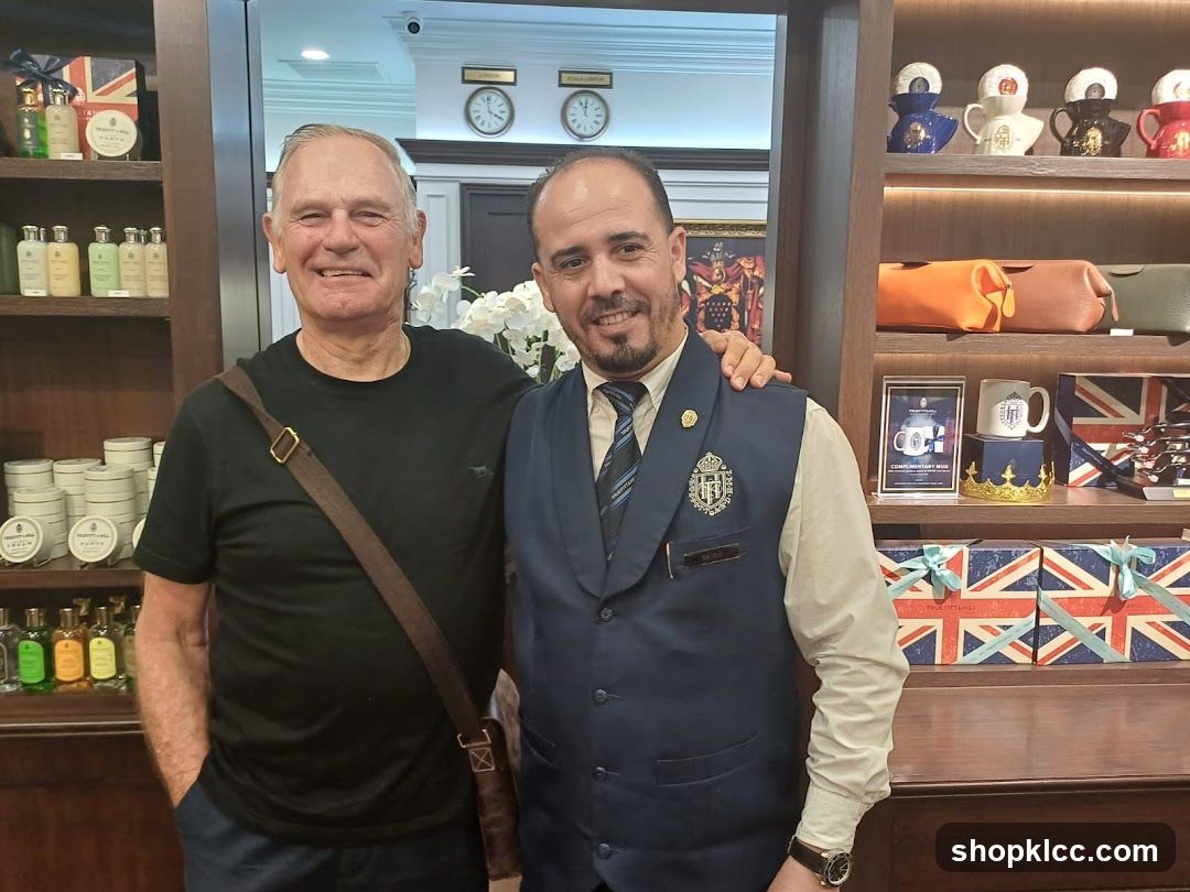 Two Men Posing in a Store