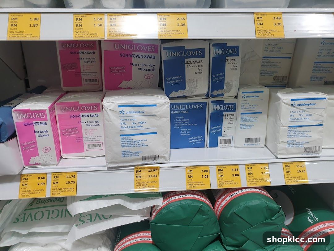 Medical Supplies on Shelves