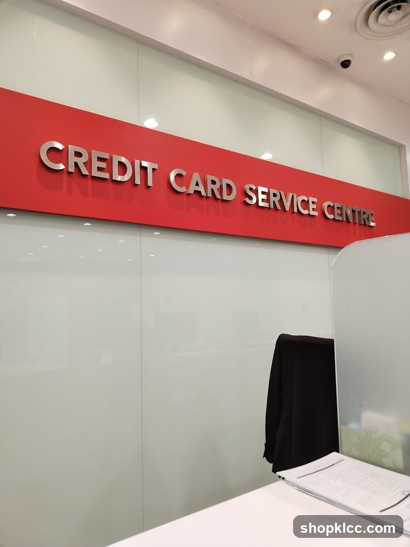 Credit Card Service Centre Signage