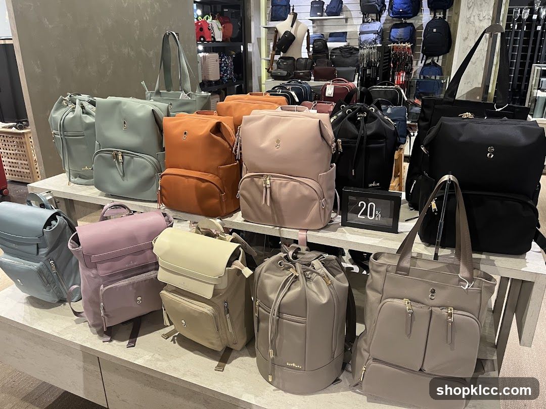 Assortment of Backpacks and Handbags