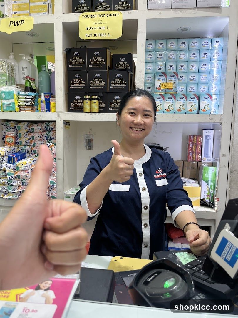 Store Employee Giving Thumbs Up