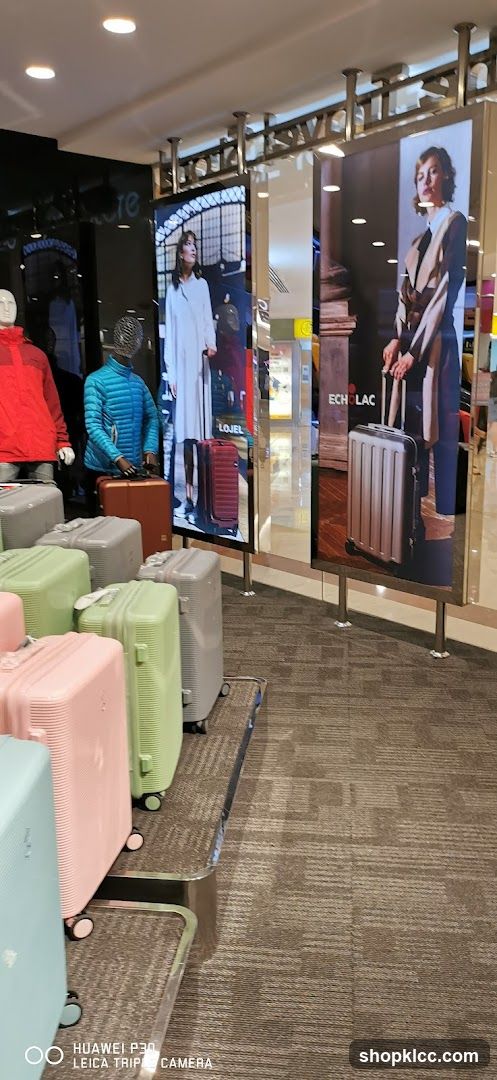 Luggage Display with Advertisements