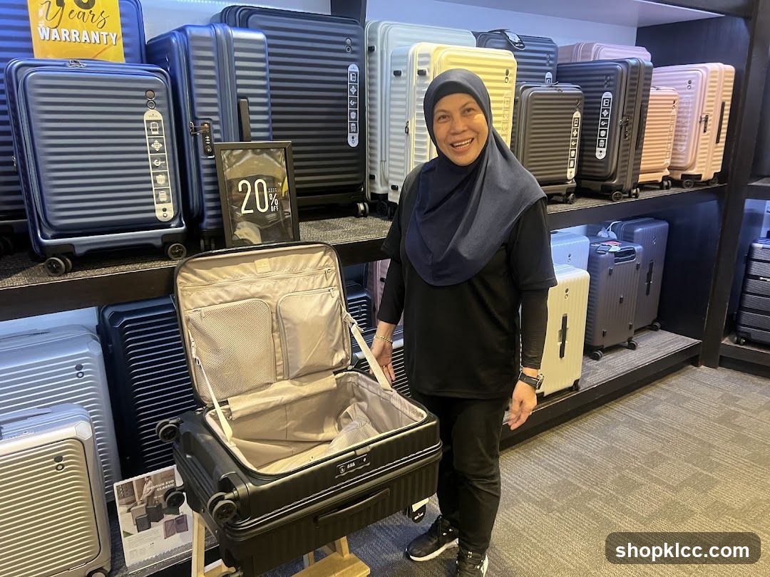 Woman Posing with Luggage