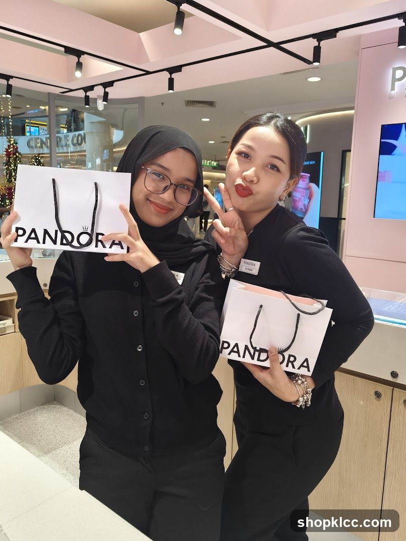 Pandora Employees with Shopping Bags