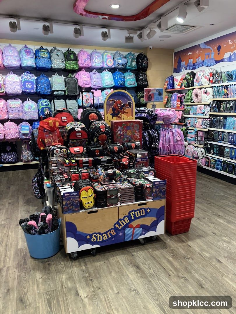 Backpacks and Merchandise Display