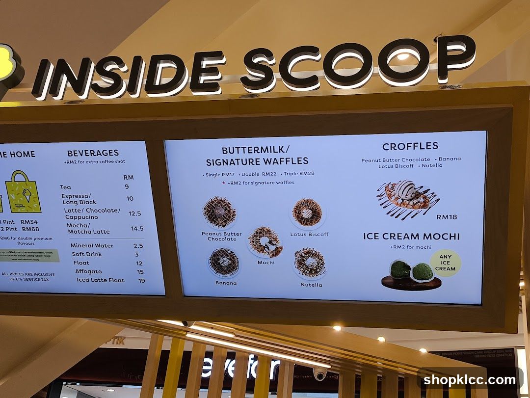 Inside Scoop Menu