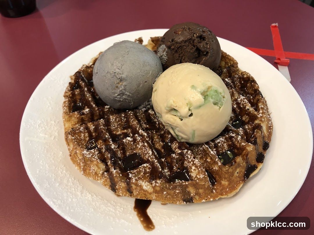 Waffle with Ice Cream