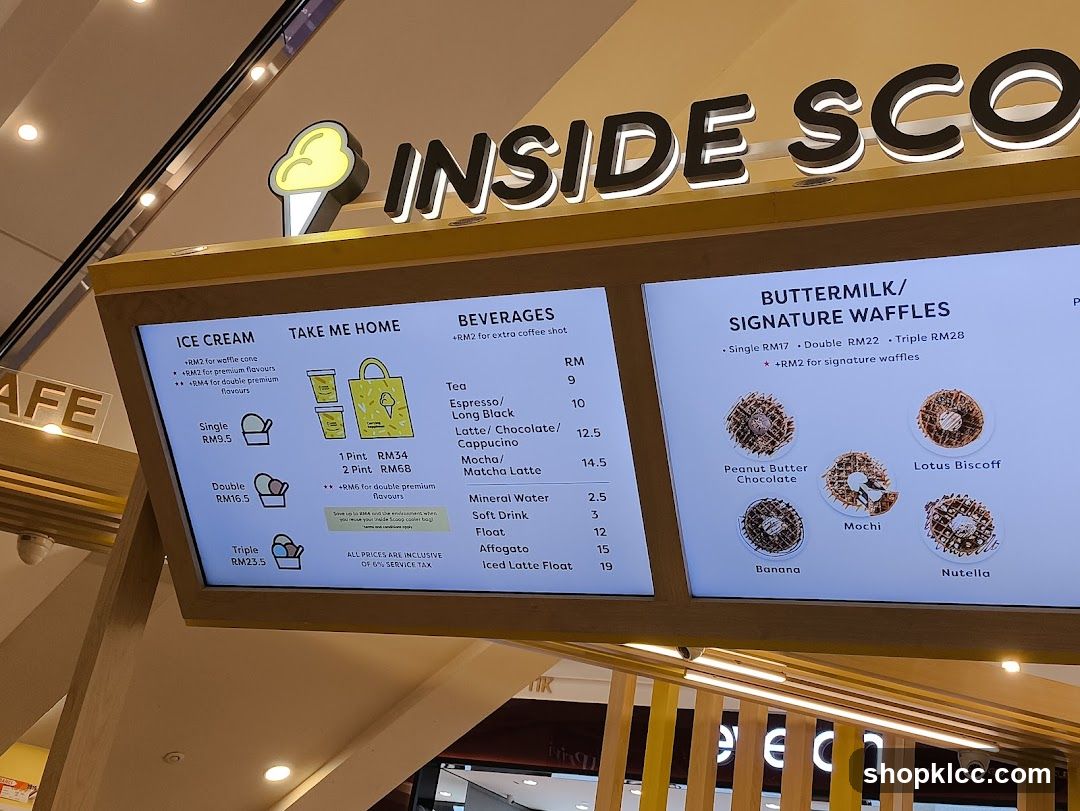 Inside Scoop Menu