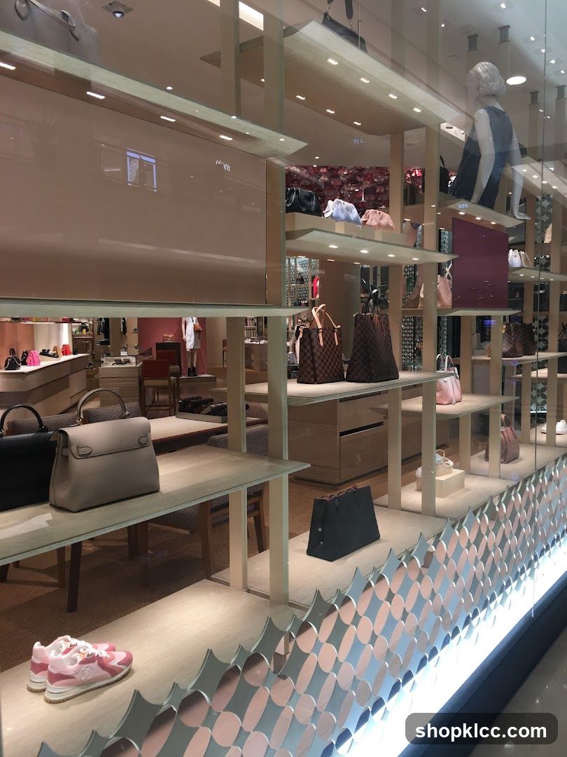 Luxury Handbags and Shoes Display