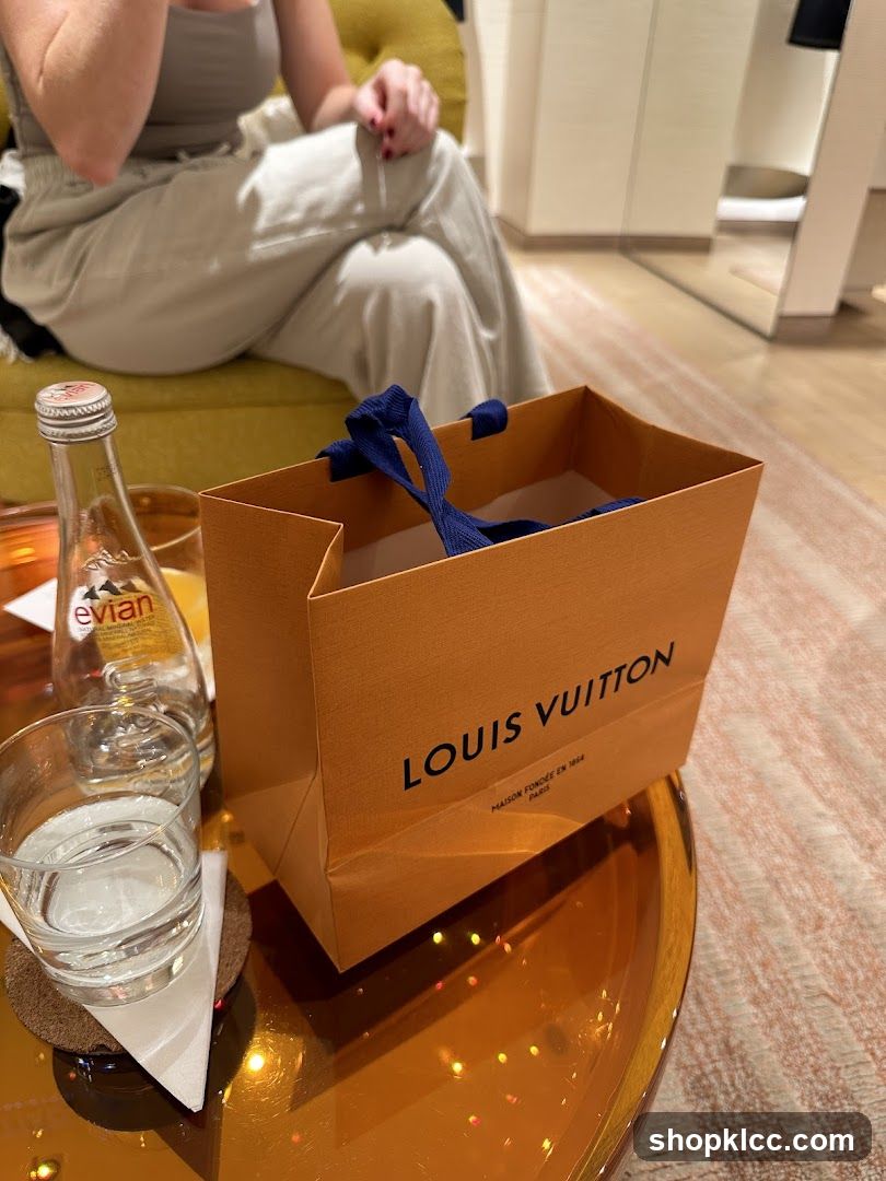 Louis Vuitton Shopping Bag and Drinks