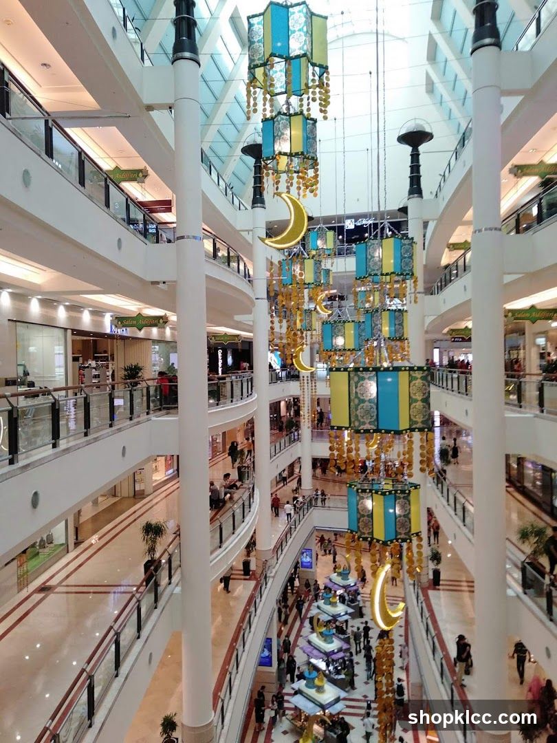 Mall Interior with Festive Decorations