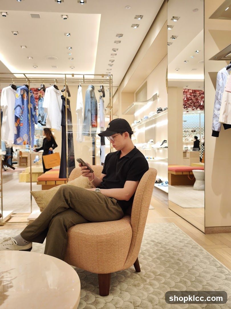 Man Sitting in a Store
