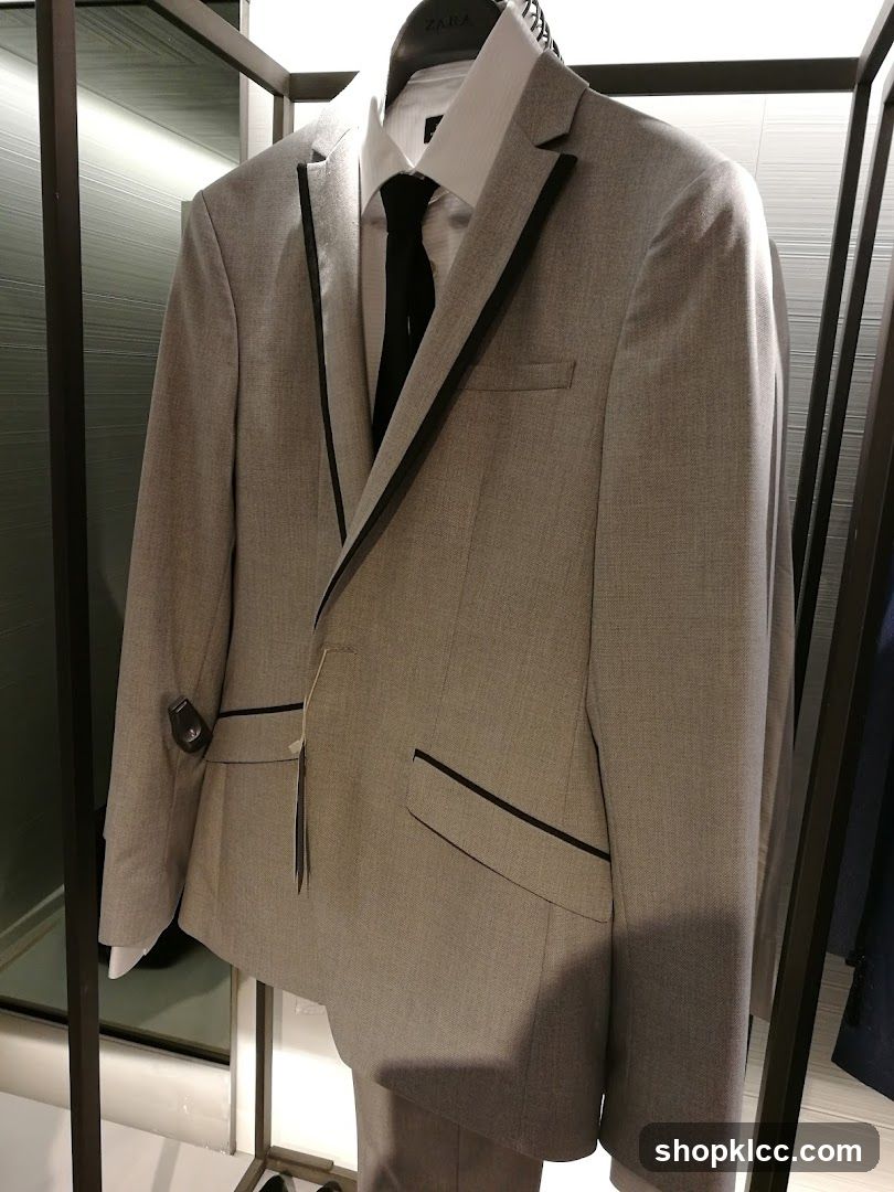Grey Suit with Black Trim