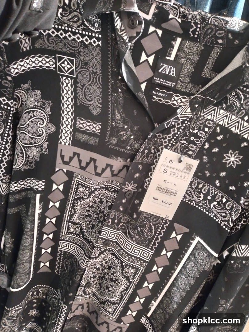 Black and White Patterned Shirt