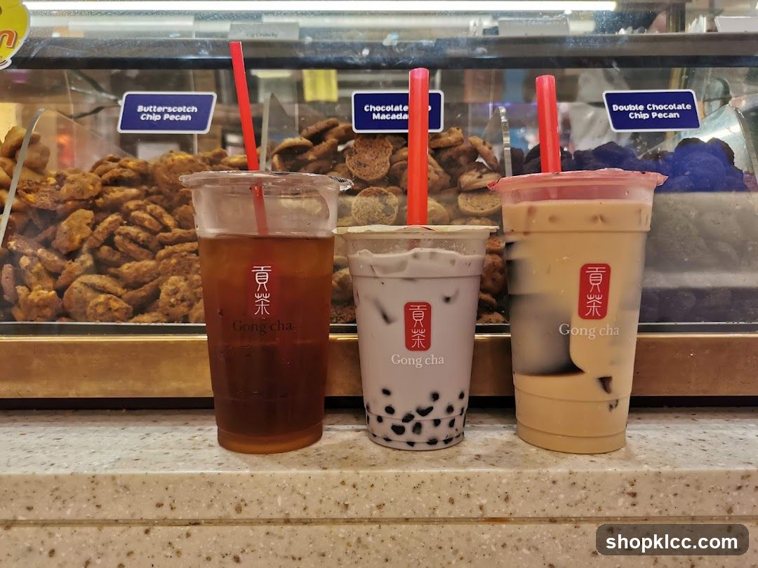 Gong Cha Drinks and Cookies