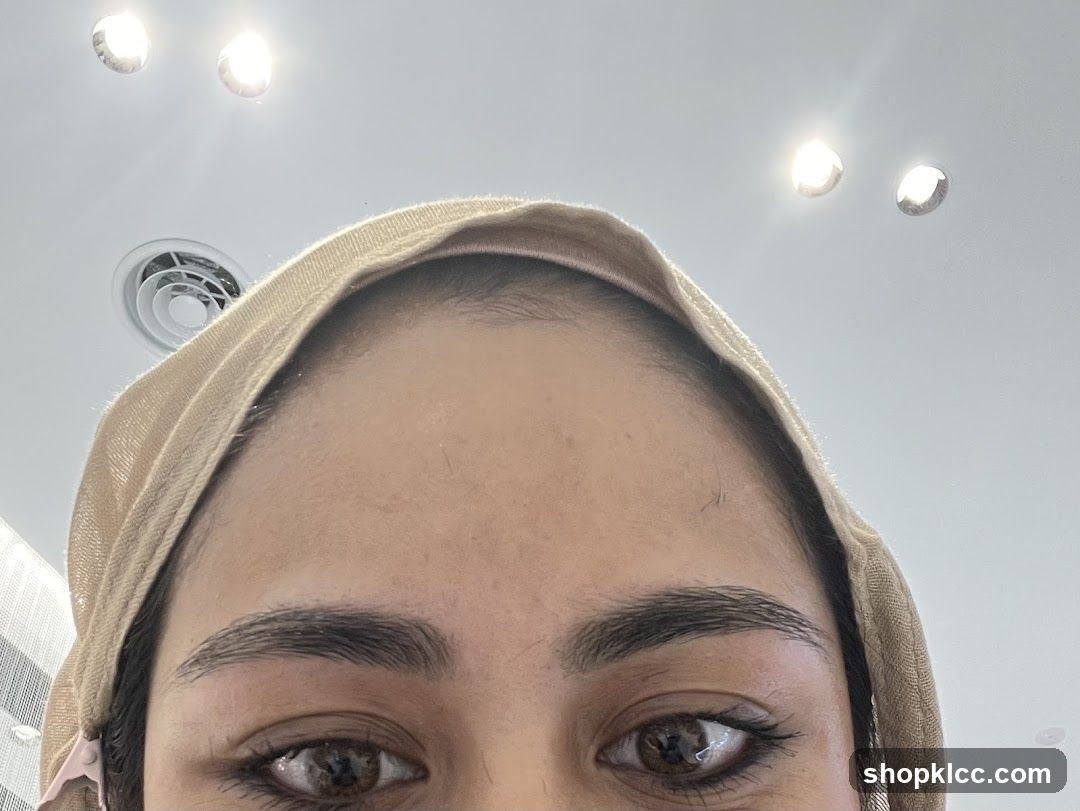 Close-up of a person wearing a hijab