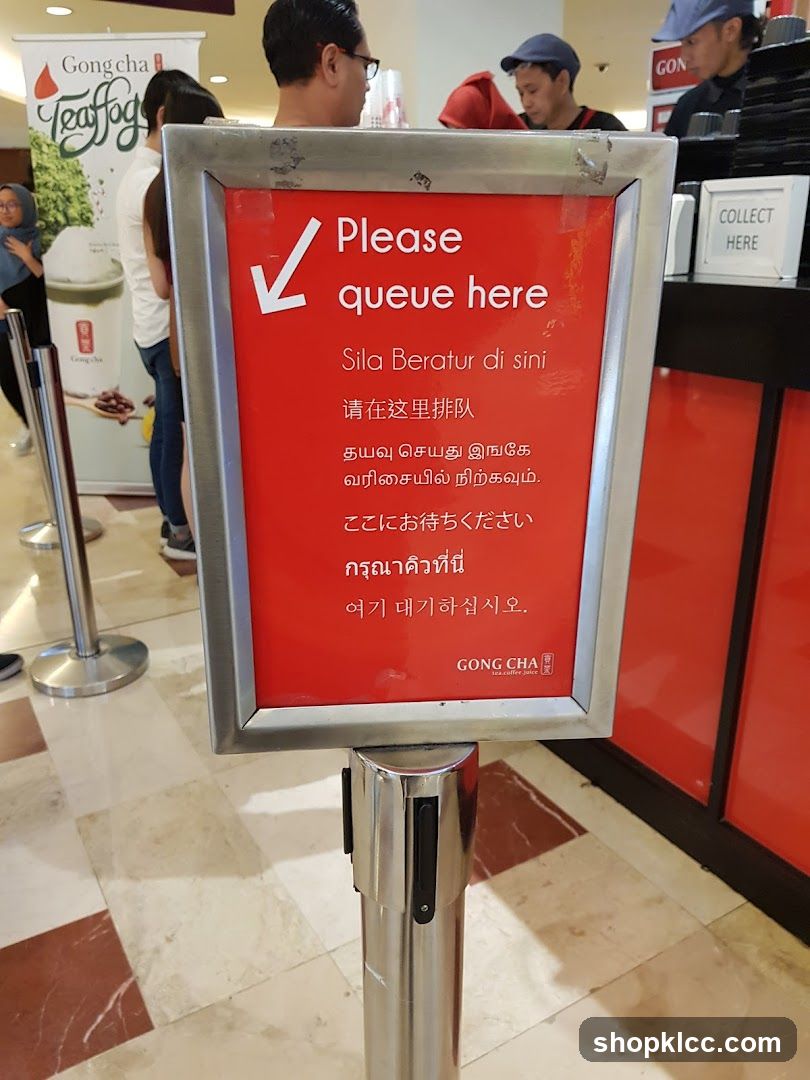 Gong Cha Queue Sign