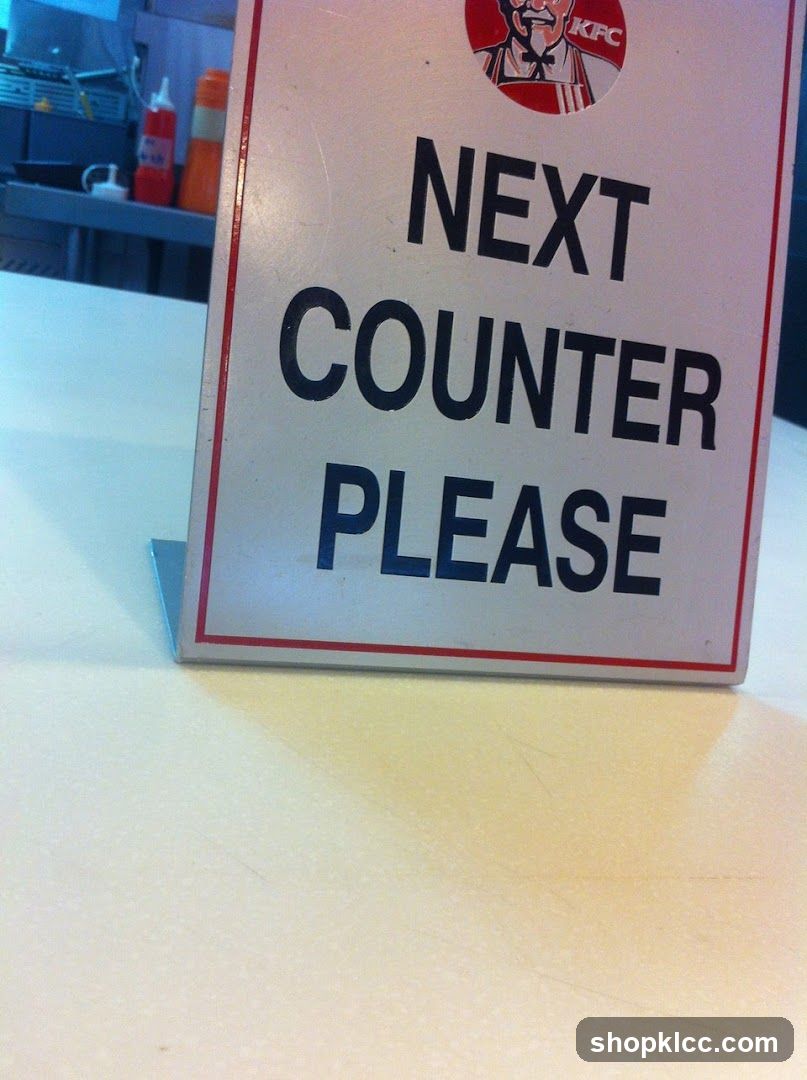KFC Next Counter Please Sign