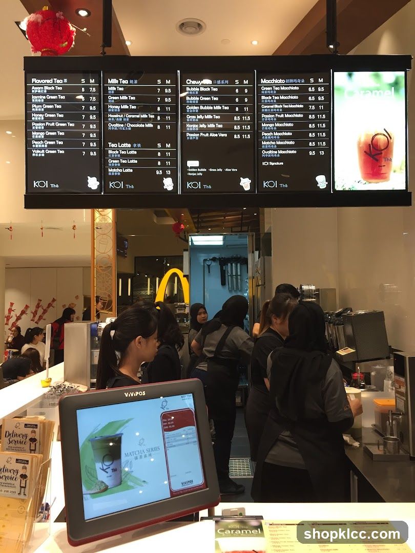 KOI Thé Menu