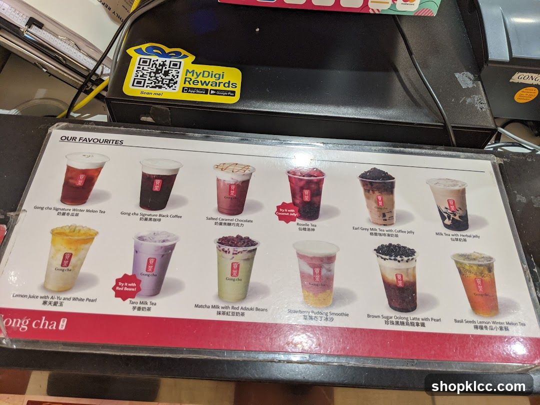 Gong Cha Menu
