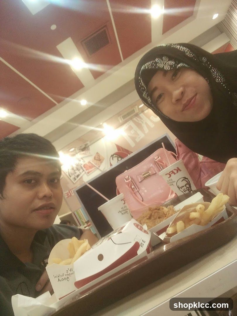 People eating at KFC