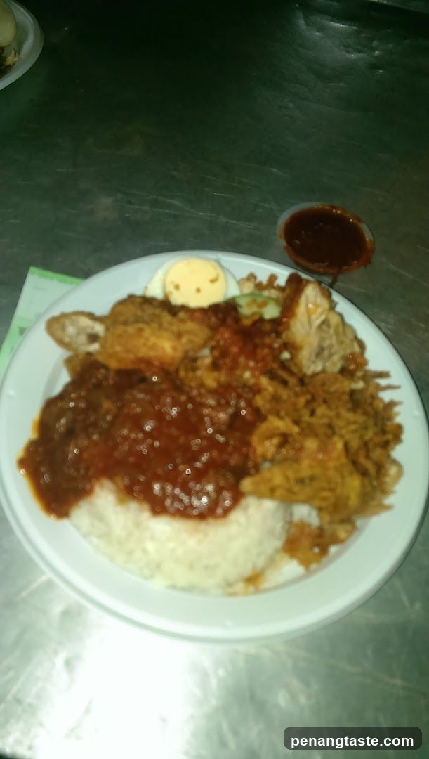 Nasi Lemak with Fried Chicken
