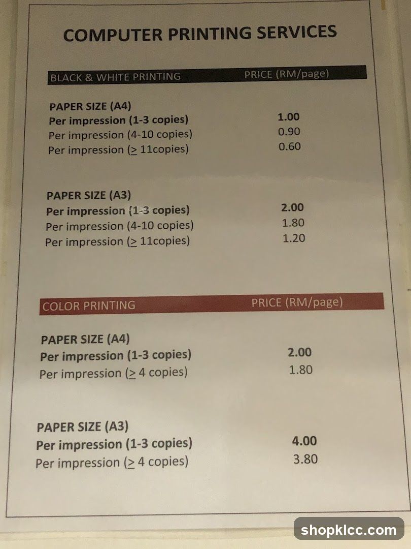 COMPUTER PRINTING SERVICES