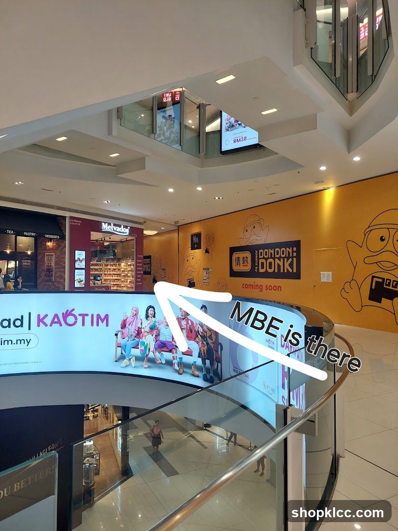 Mall Interior with Advertisements