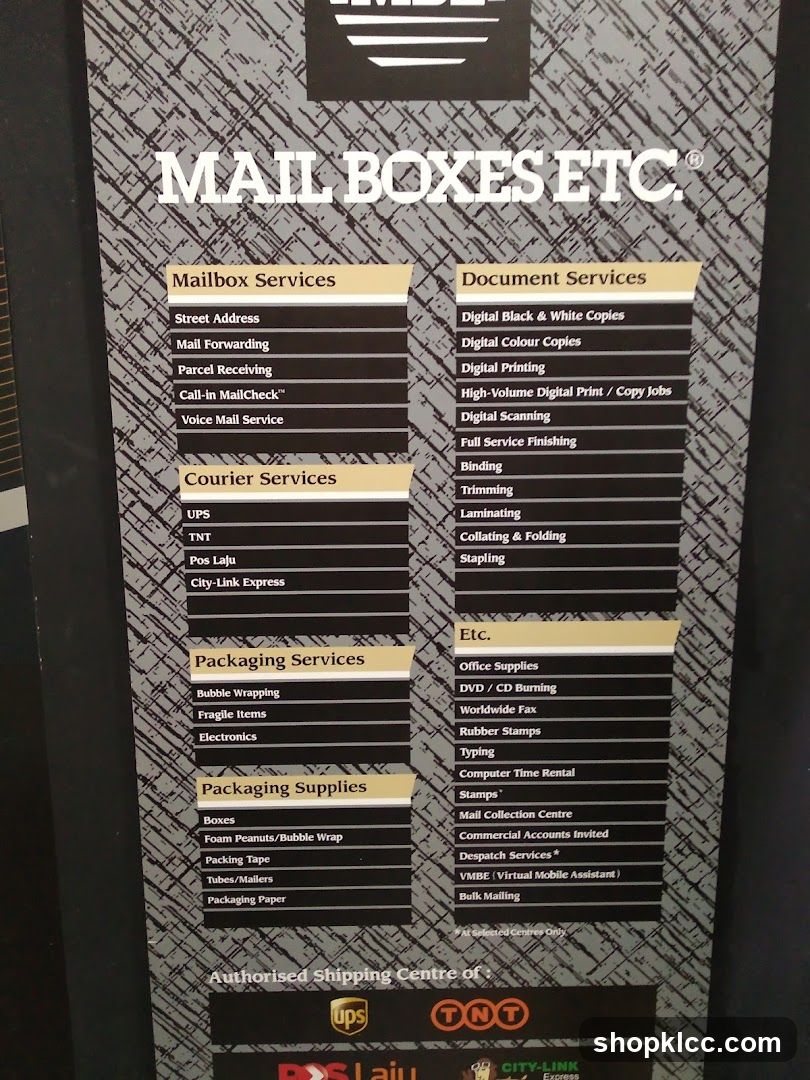 MAIL BOXES ETC. Services
