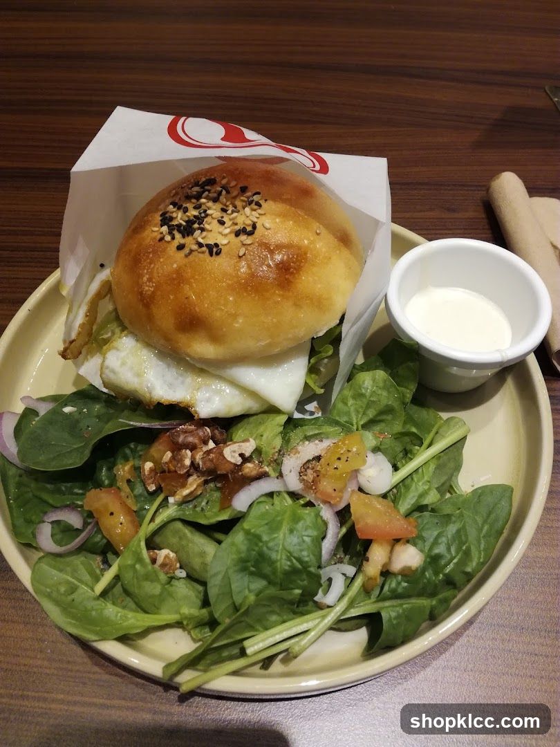Burger and Salad
