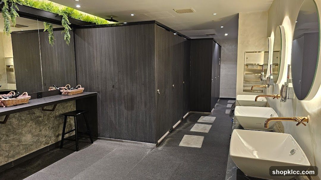 Modern Restroom with Vanity Area