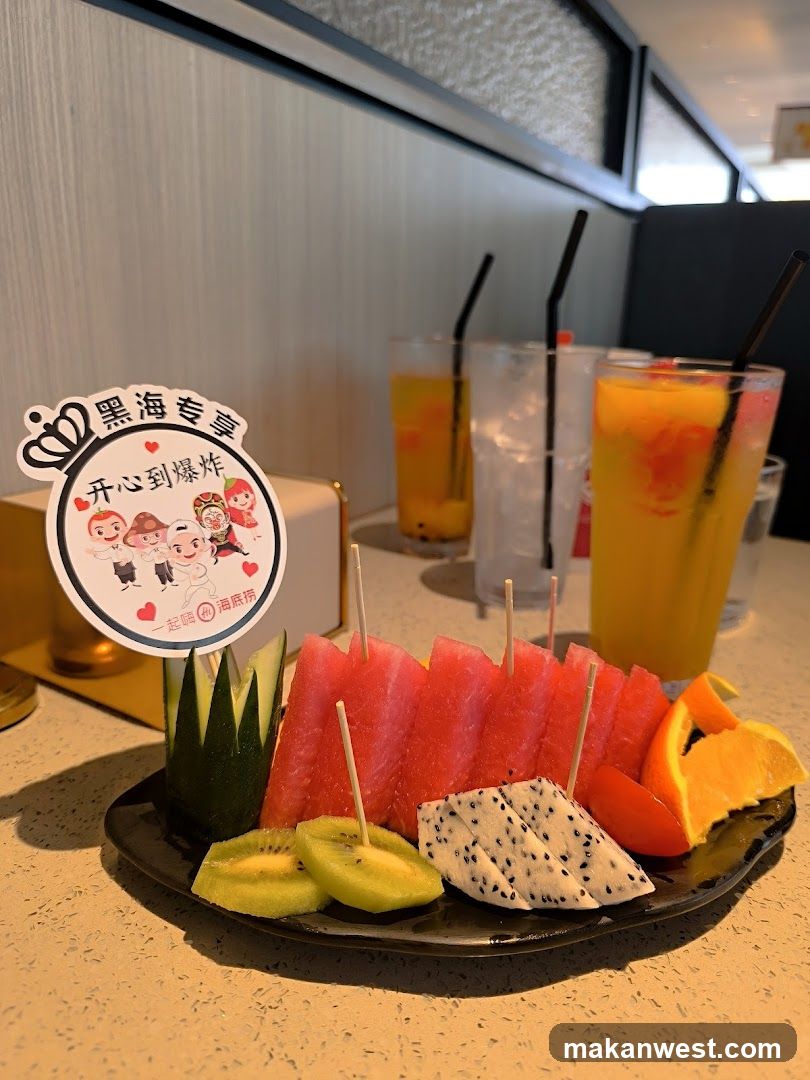 Fruit Platter and Drinks