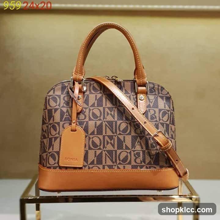 Monogrammed Dome Satchel
