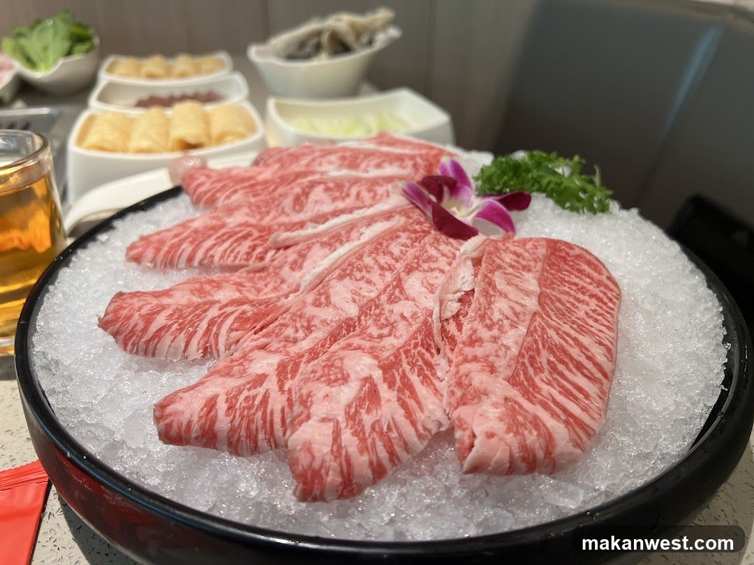Thinly Sliced Beef on Ice