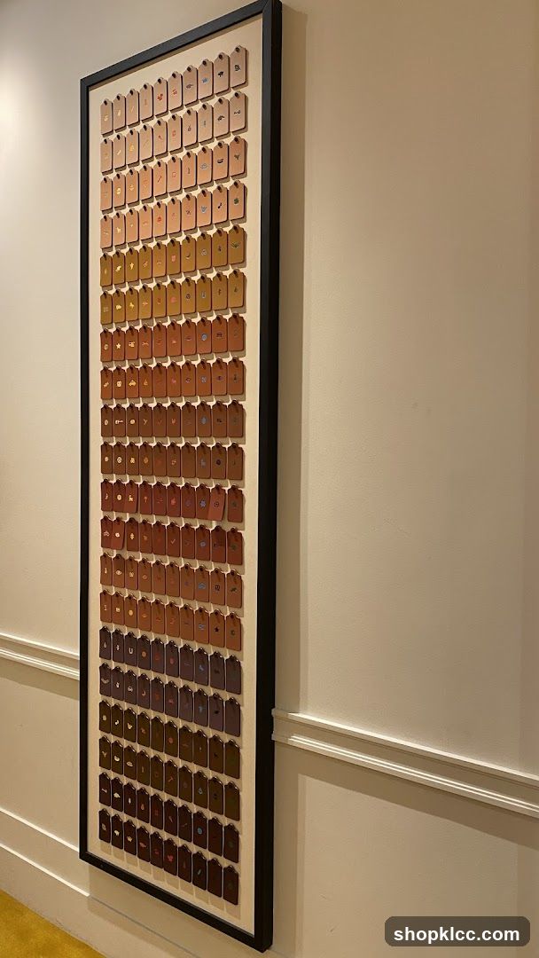 Framed Collection of Leather Tags