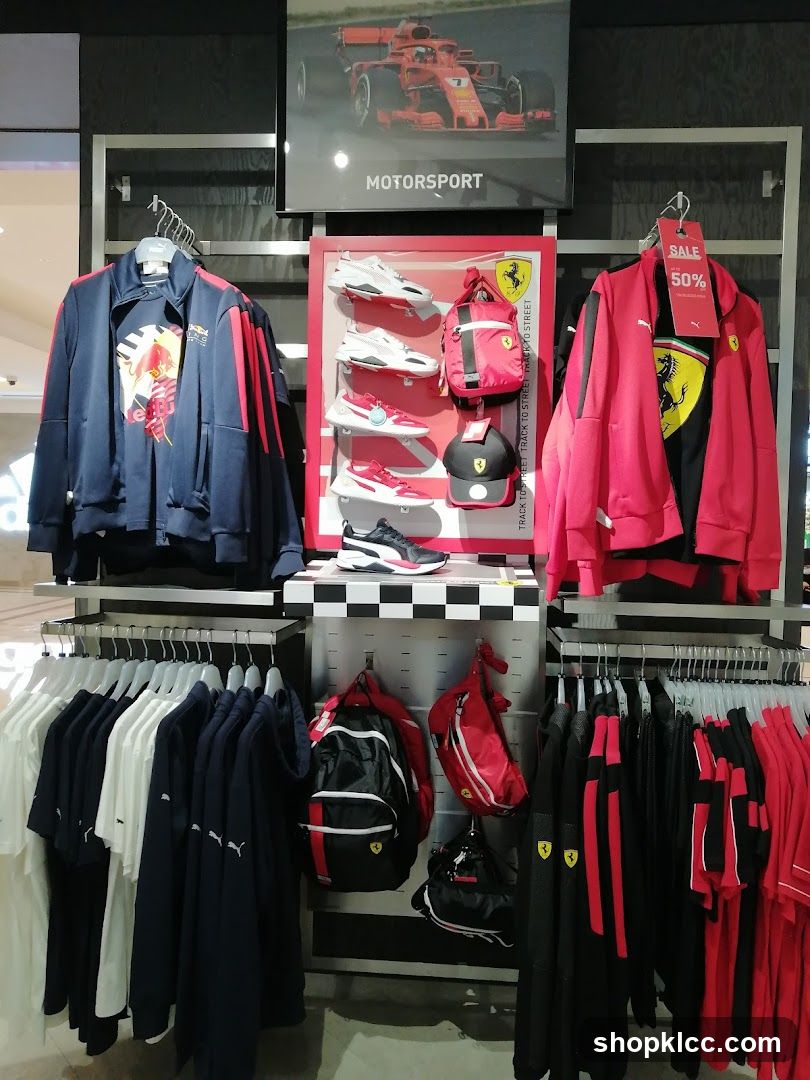Puma Motorsport Apparel and Footwear Display
