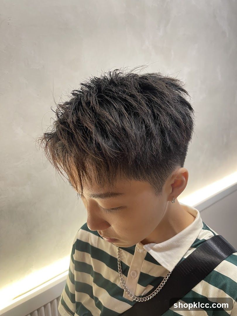 Person with a new haircut