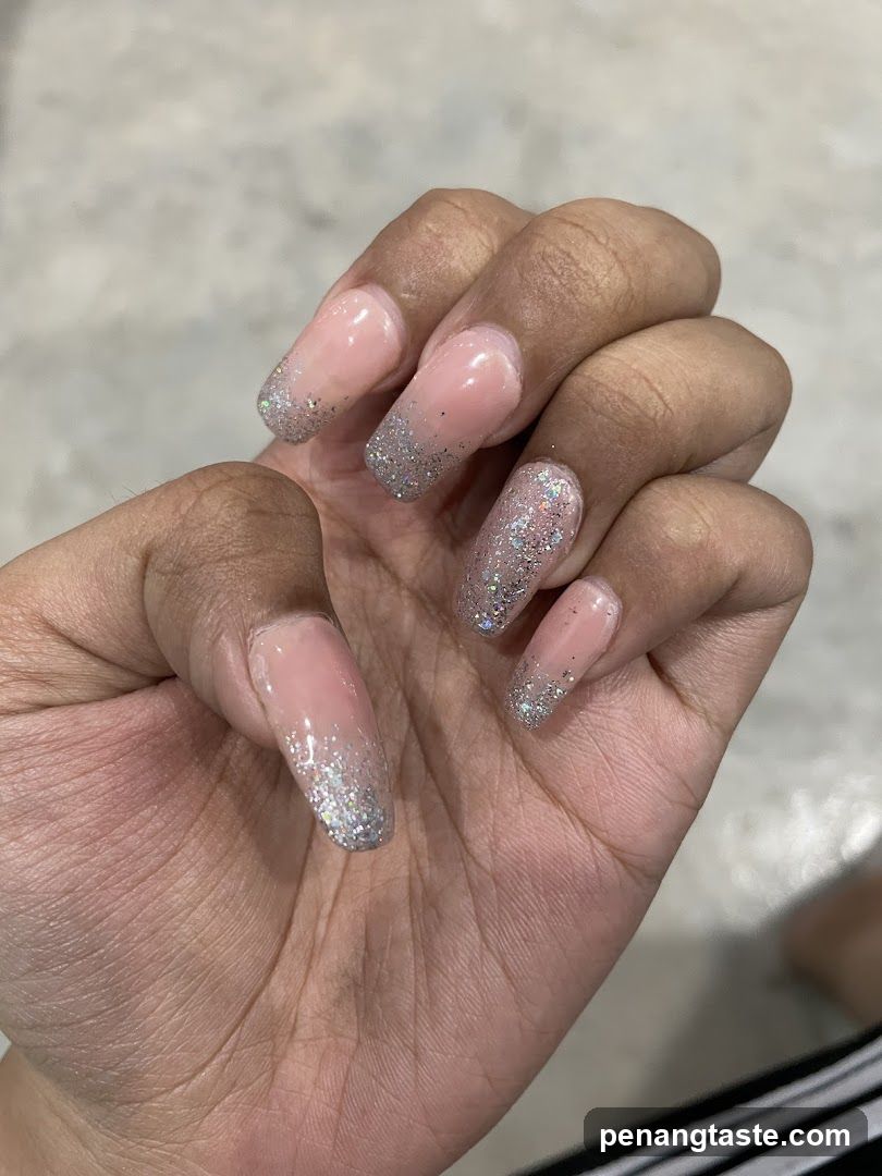 Nails with Glitter Ombre