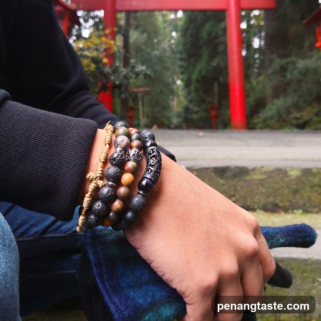 Bracelets in front of a Torii Gate