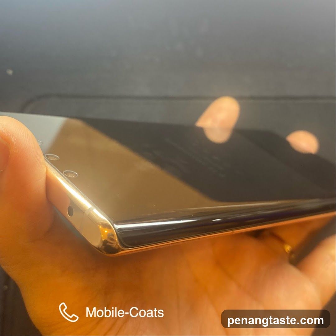 Phone with a gold finish